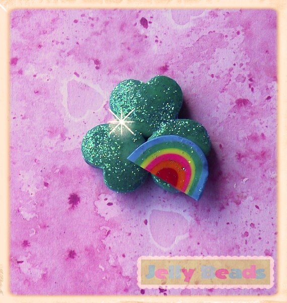 Lucky Shamrock bead/charm/bow center