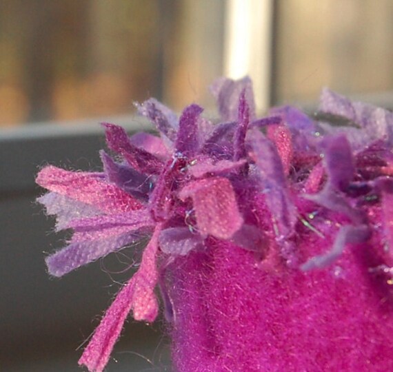 violet fizz felted wool bowl amethyst purple