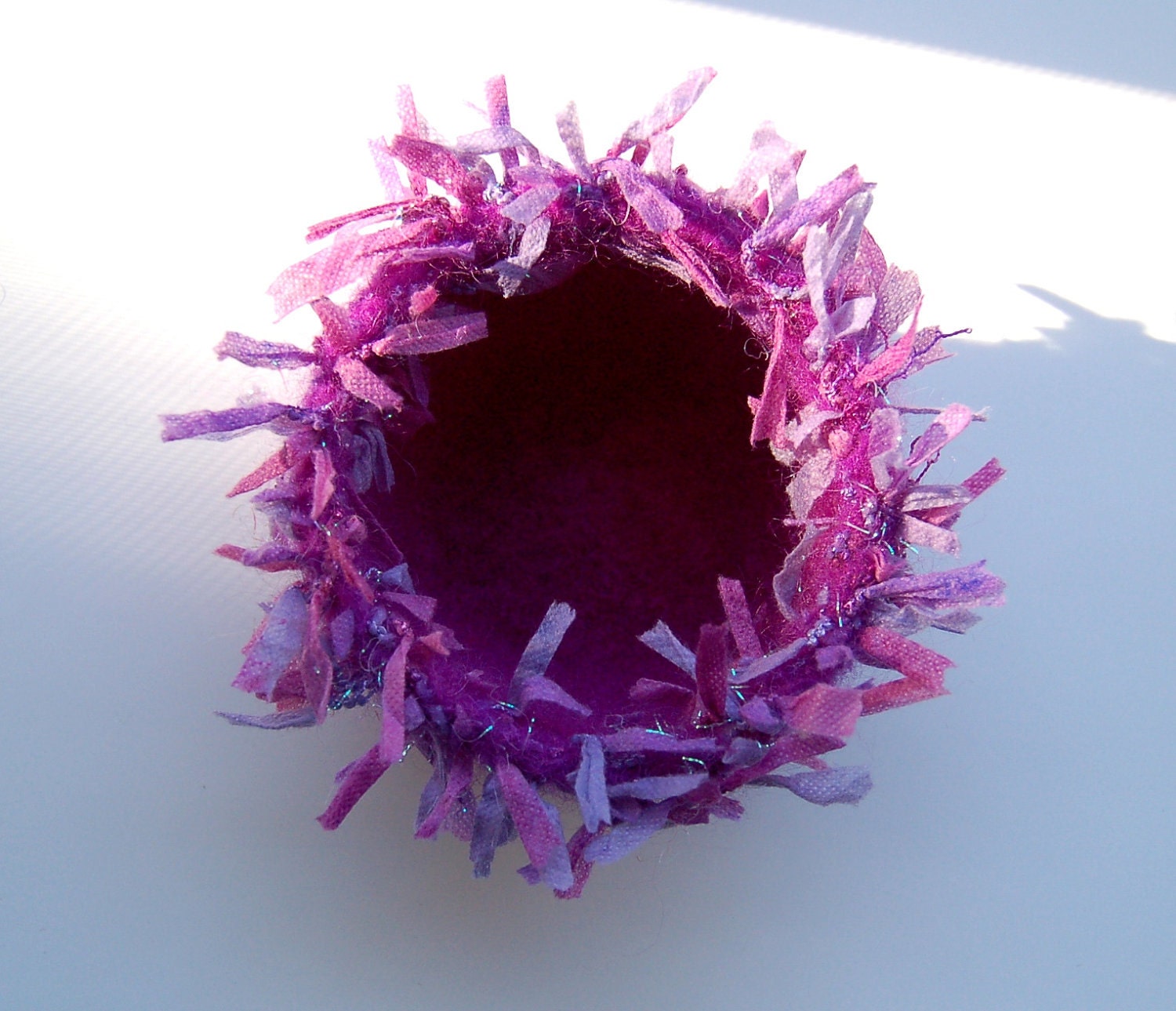 violet fizz felted wool bowl amethyst purple