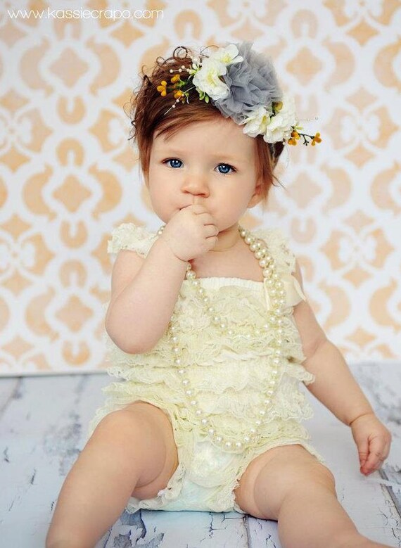 Flower Girl Fancy Dress Up Braided Headband-head, band, flower, vintage, hair