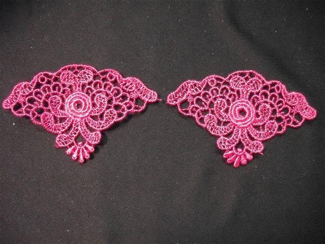 Grab Em By The Collar - Vintage Lace Collar Applique - Pink - (1)