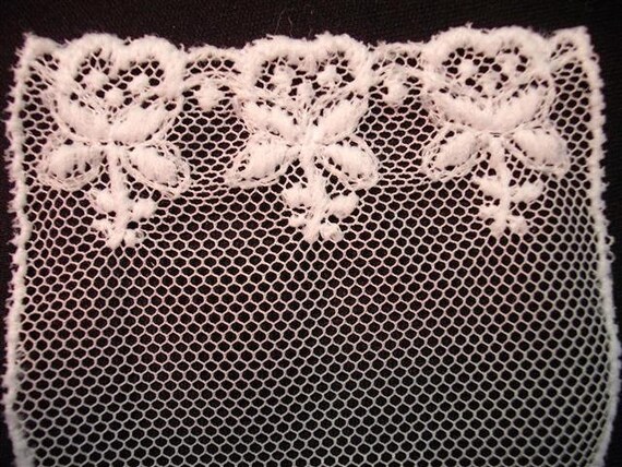 Vintage Delicate Lace Pocket  Appliques - White - (2)