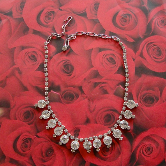 Vintage Rhinestone Choker Necklace