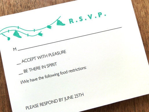 Fun and upbeat this download and print wedding response card is an editable