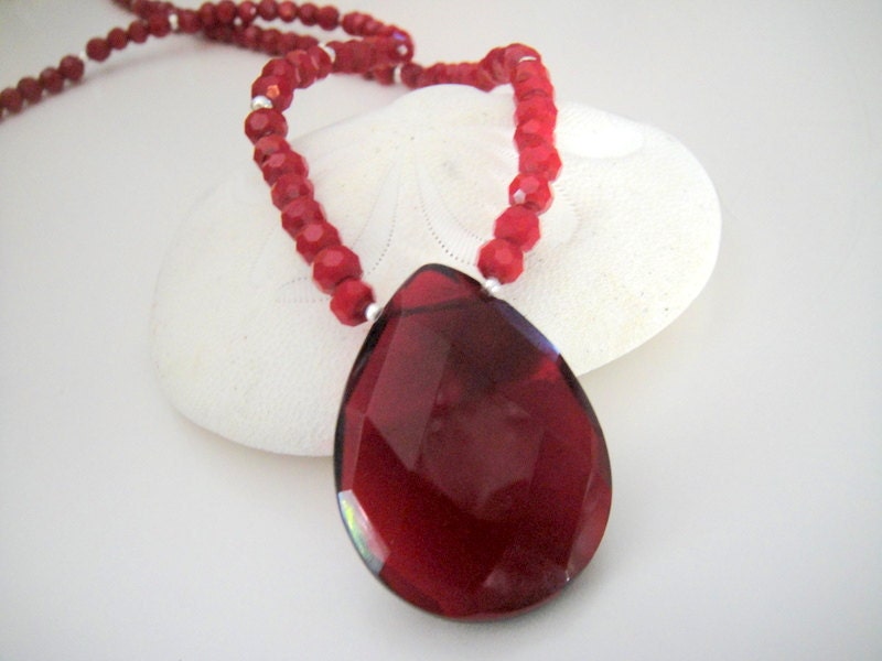 RESERVED FOR LUNAMOON Stimulate the First Three Charkas (Red Quartz Necklace)
