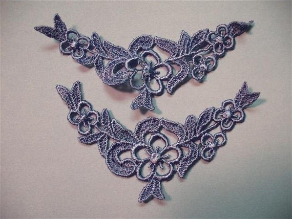 Dress It Up -  Vintage Deep Wedgewood Blue  Appliques - Collar - 1 Set (10)