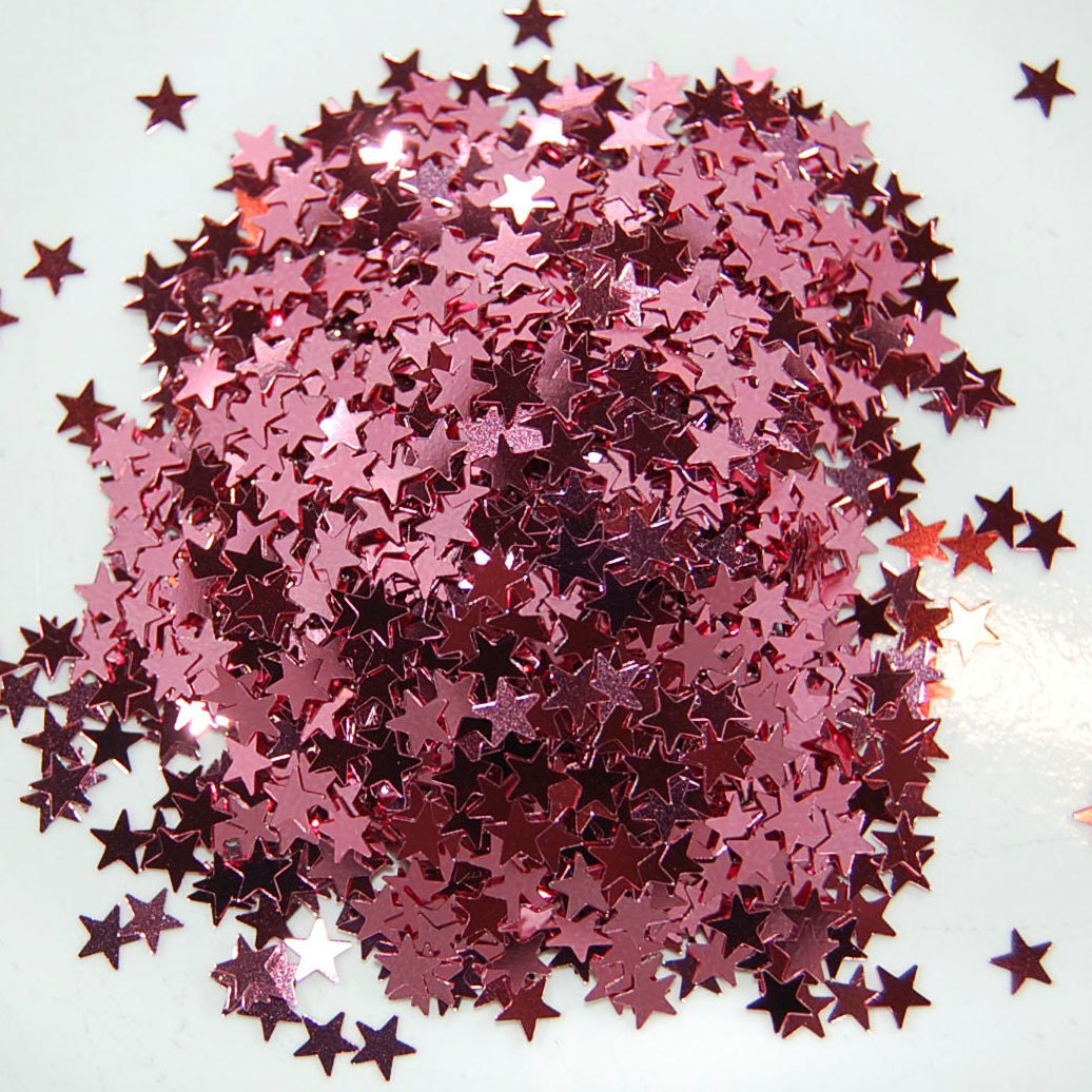 Tiny Pink Metallic Stars Glitter