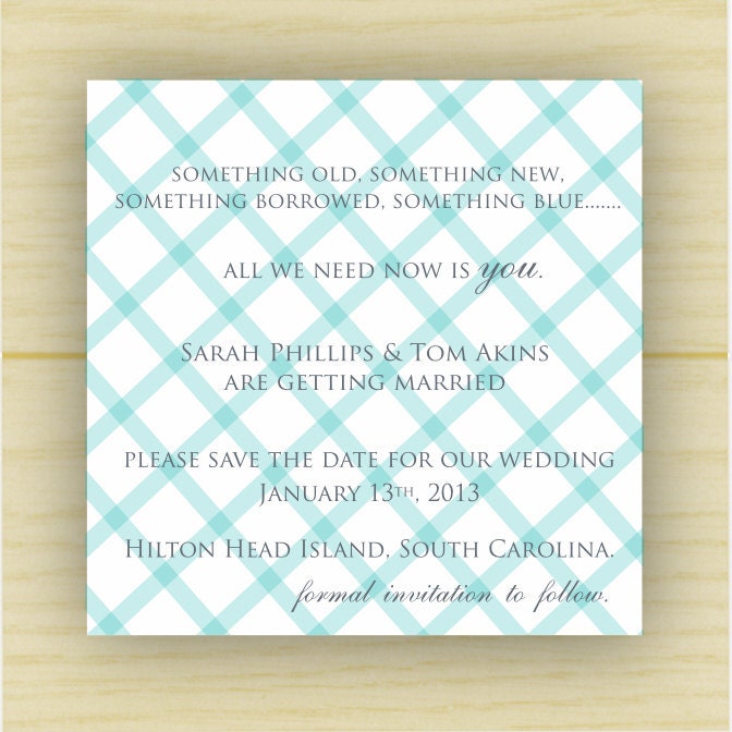 crisscross square save the date (set of 10)