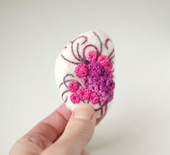 bizuteria filc felted brooch shawl pin