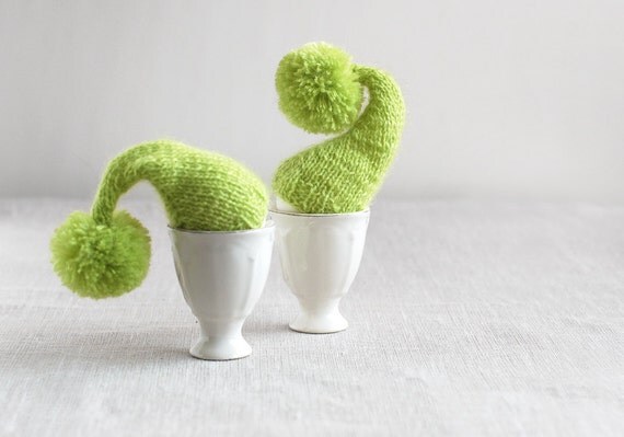 Set of 2 knitted egg warmers