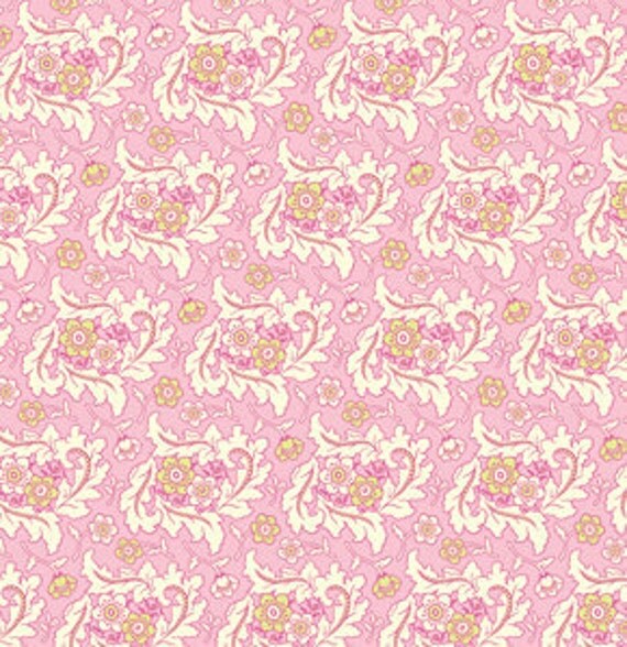 Floral Finery in Pinky Purple, Heather Bailey Freshcut Fabric, 1 yard
