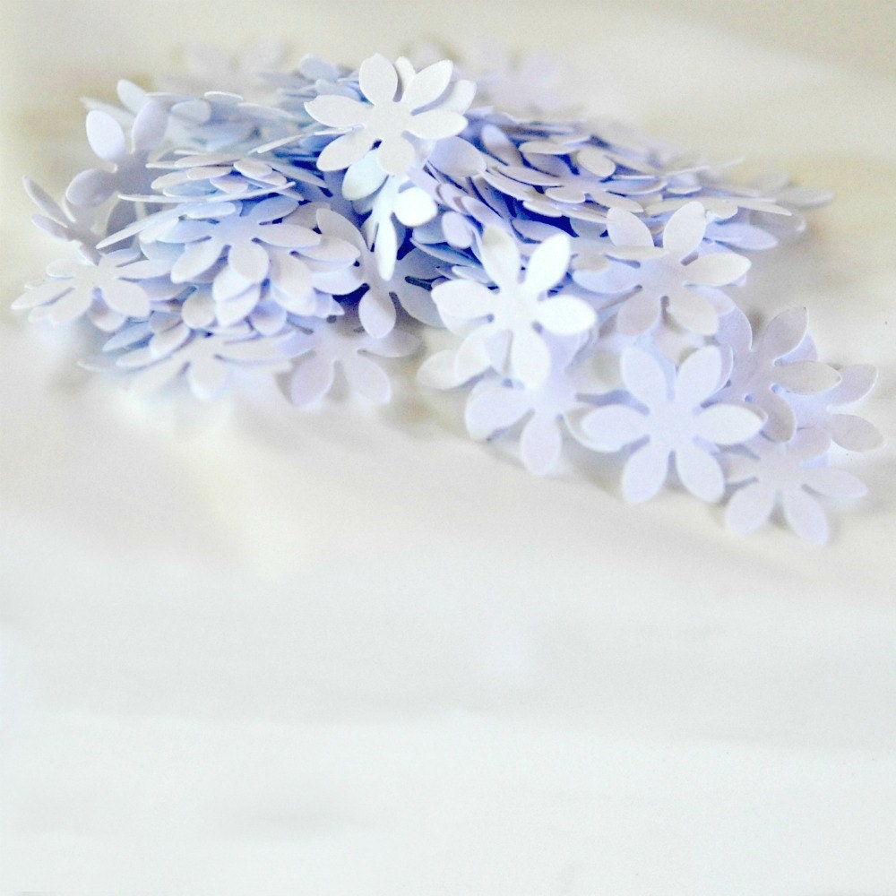 Confetti 100 Tiny Paper Flowers White Spring