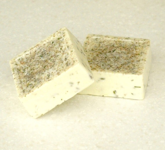Lavender Bud Goat Milk Soap with Beeswax and Ground Apricot Seeds