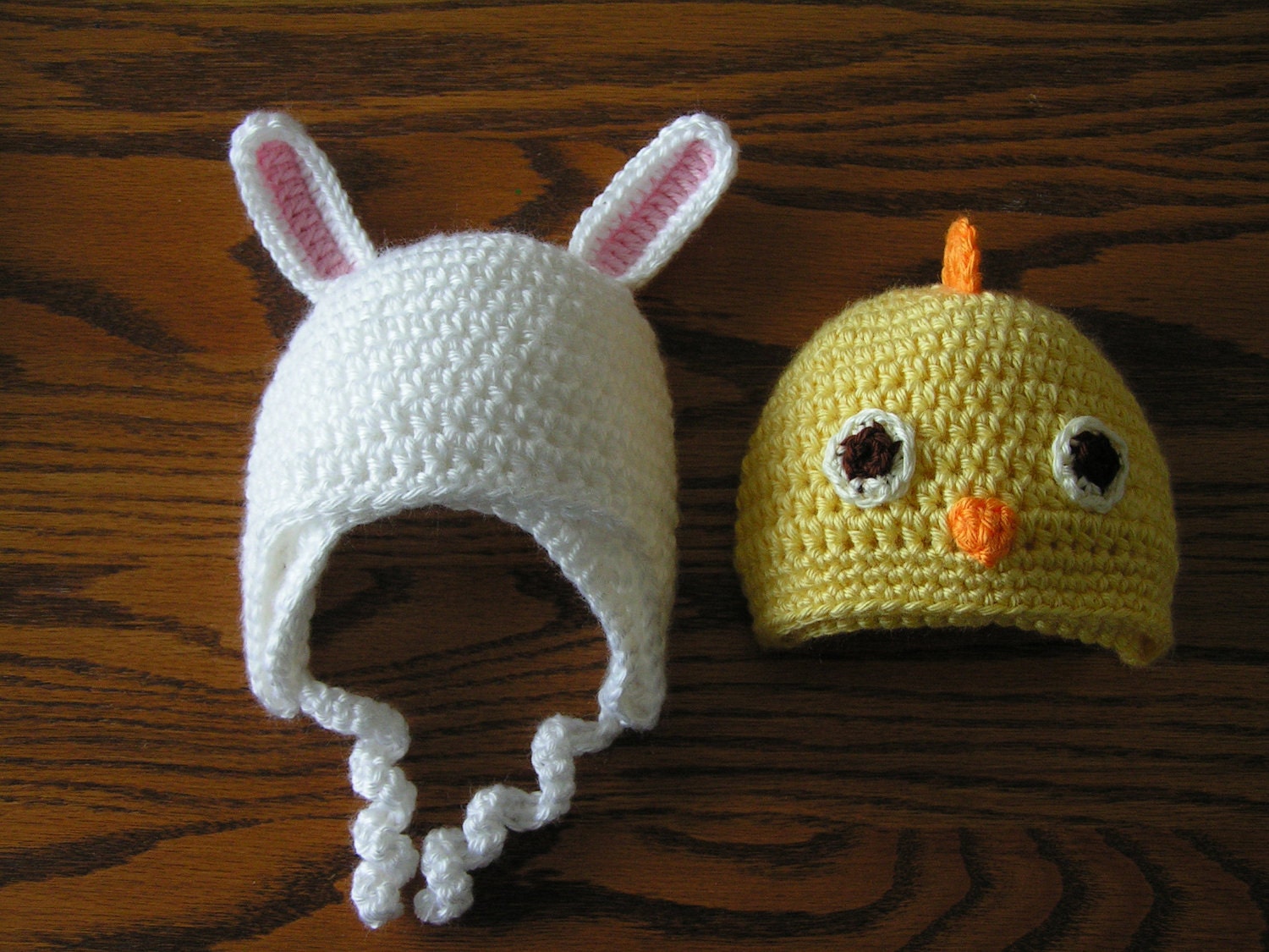 Bunny chick hats  for Easter baby infant to 18 - rabbit ears  - Select ONE hat of your choice