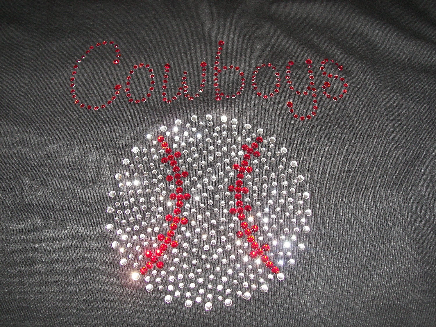 Custom Made Baseball BLING Tees or Tanks--Done in your team name and colors
