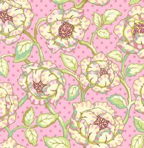 Freshcut by Heather Bailey for Free Spirit Fabrics - Cabbage Roses in Pinky Purple - 1/2 Yard