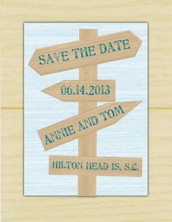 Wood Sign Save the Date (set of 10)