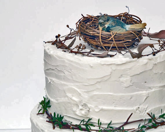 Woodland Cake Topper for your Woodland Wedding Cake Vine Birds Nest Cake