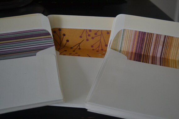Custom Listing for Kimberly-- Lined Envelopes, Custom set of 50, 5" by 5" square, Save the date wedding