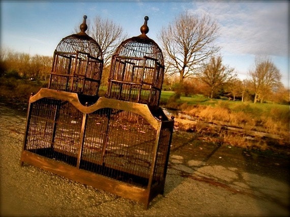  Antique Birdcages Wooden Wood Bird cages Wedding Card Box