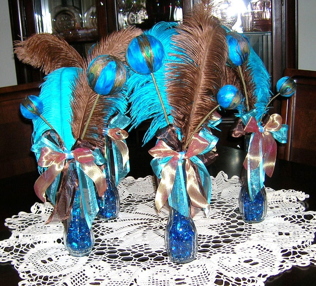Peacock Wedding Table Centerpiece Decoration From sljbridal
