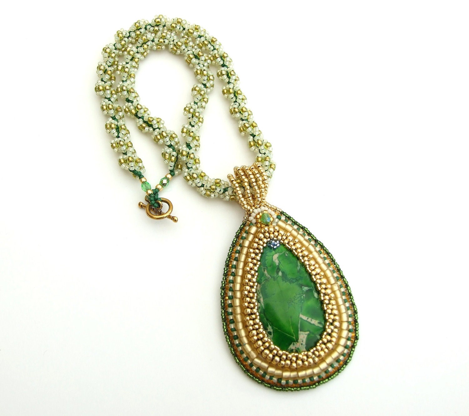 Sea sediment necklace - Green Amazon