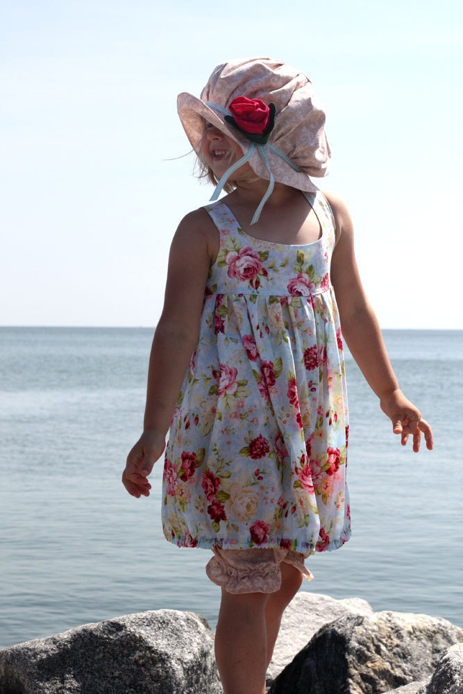 At The Seaside Dress, Bloomers and Hat Size 5-6