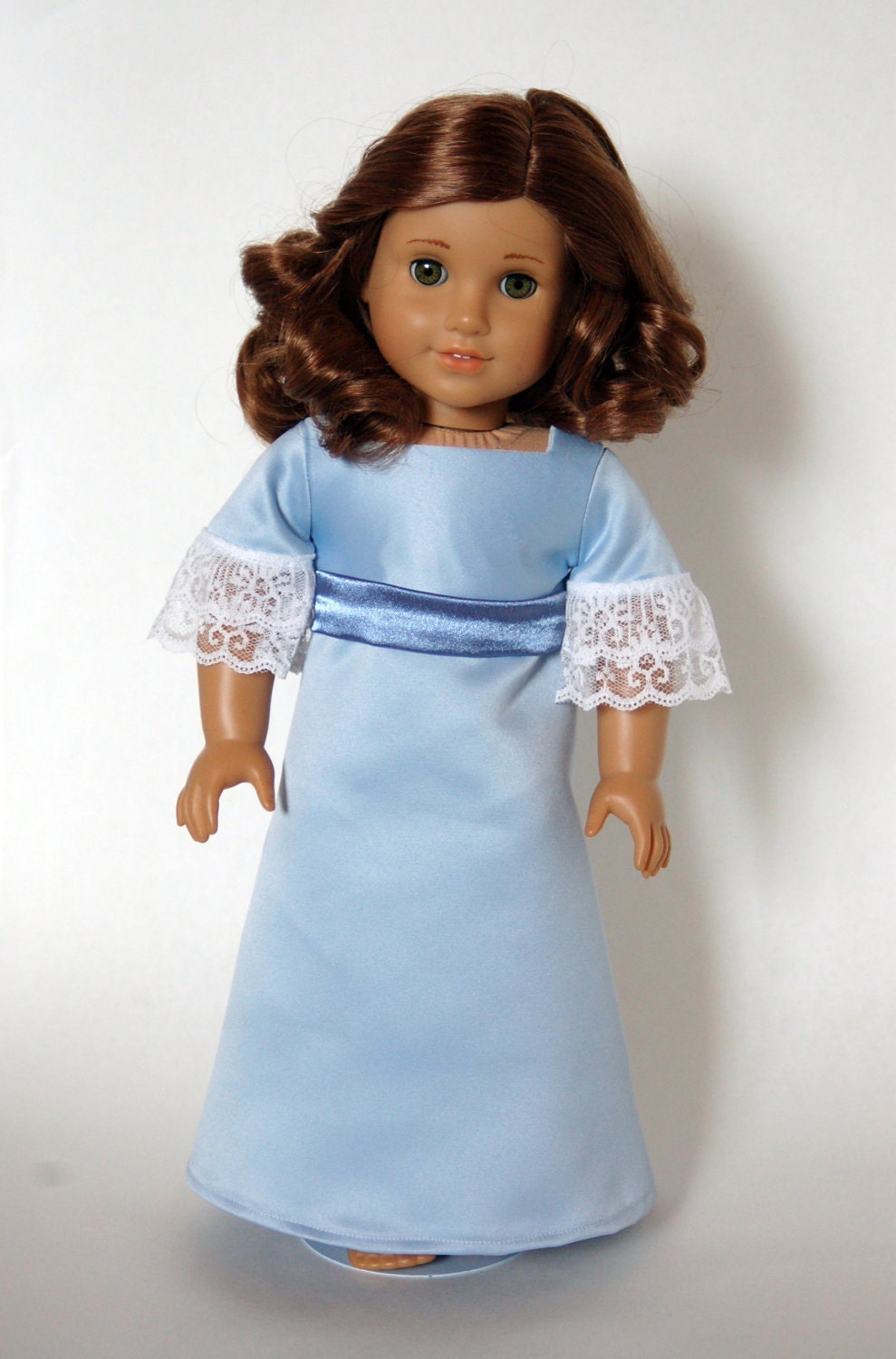 1910's Titanic Era American Girl Doll Dress - Baby Blue and Periwinkle