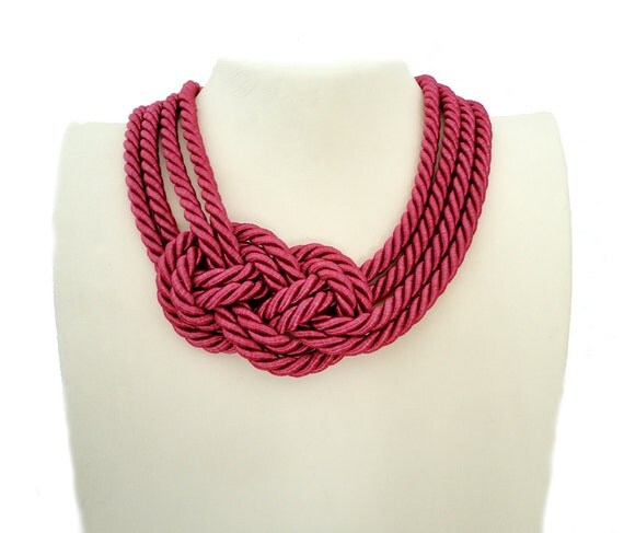 Tangerine Sailor's Knot Necklace-Made to Order