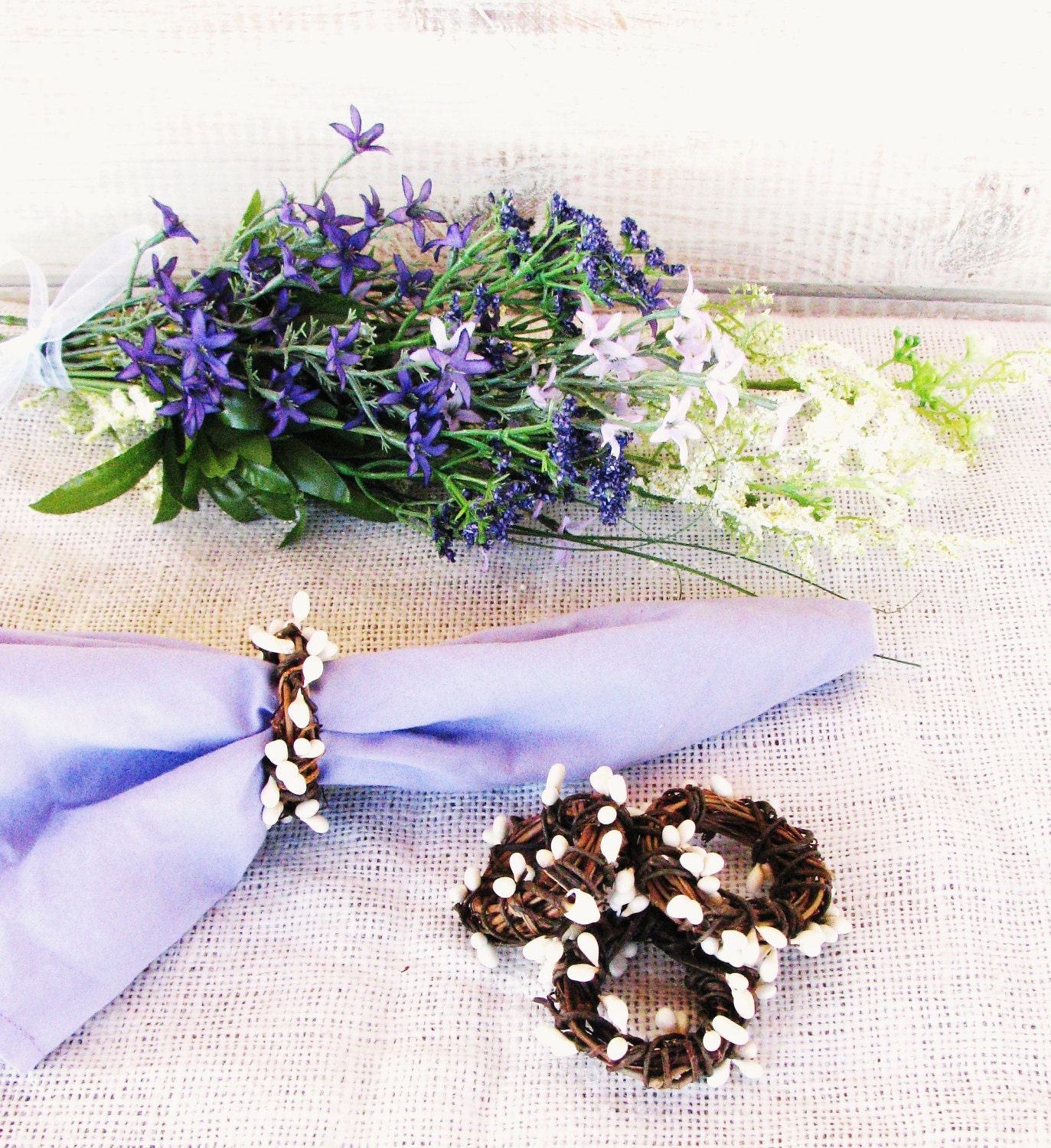  RINGSRustic Wedding Napkin Rings Woodland Cottage Wedding Table Decor