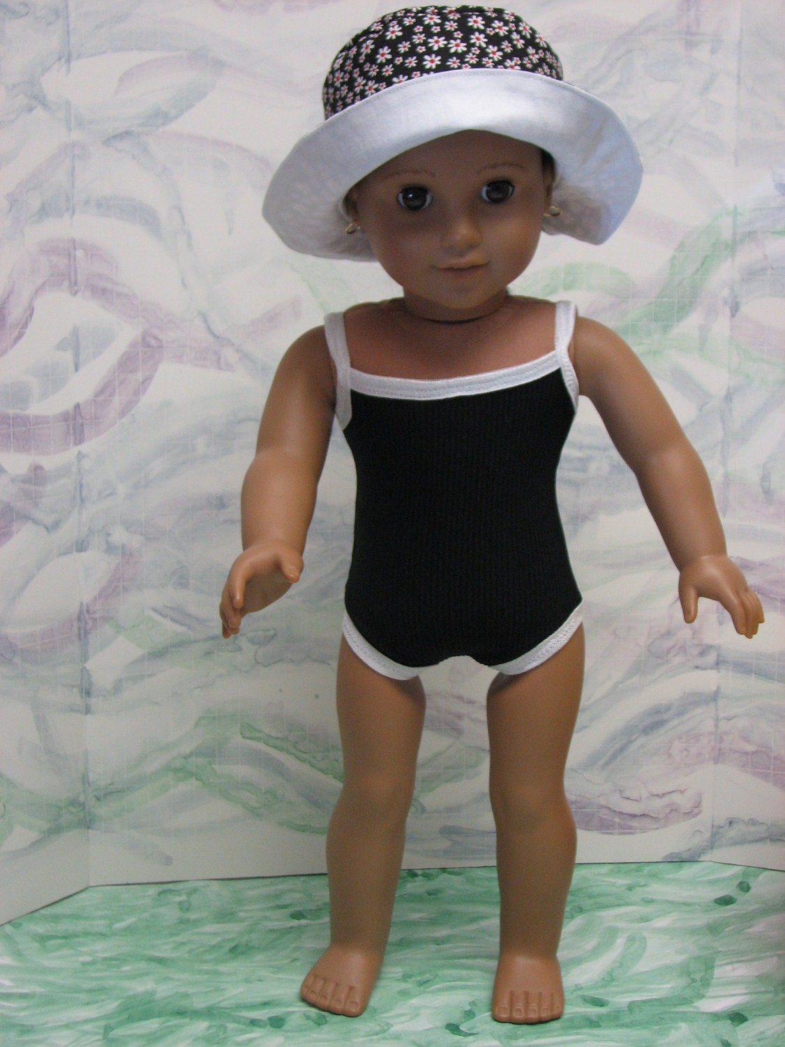 Swimsuit and Sunhat for American Girl Doll