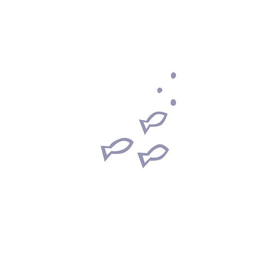 three fish accent stamp