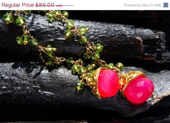30 OFF  peridot chalcedony earrings by Beijo Flor by BeijoFlor from etsy.com