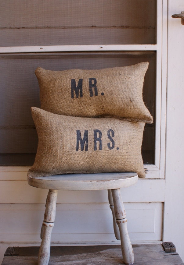 ORIGINAL...Petite Mr. and Mrs. Set for engagments, weddings, anniversaries Exclusively by My Adobe Cottage