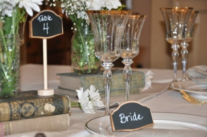 Fancy Wedding Chalkboard Table Frames ANNIE style Elegant Place Settings 