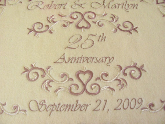  personalized gift silver wedding anniversary Swirling Hearts custom 