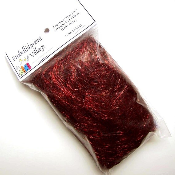 Angelina Hot Fix Straight Cut Fibers Metallic  Holly Berry