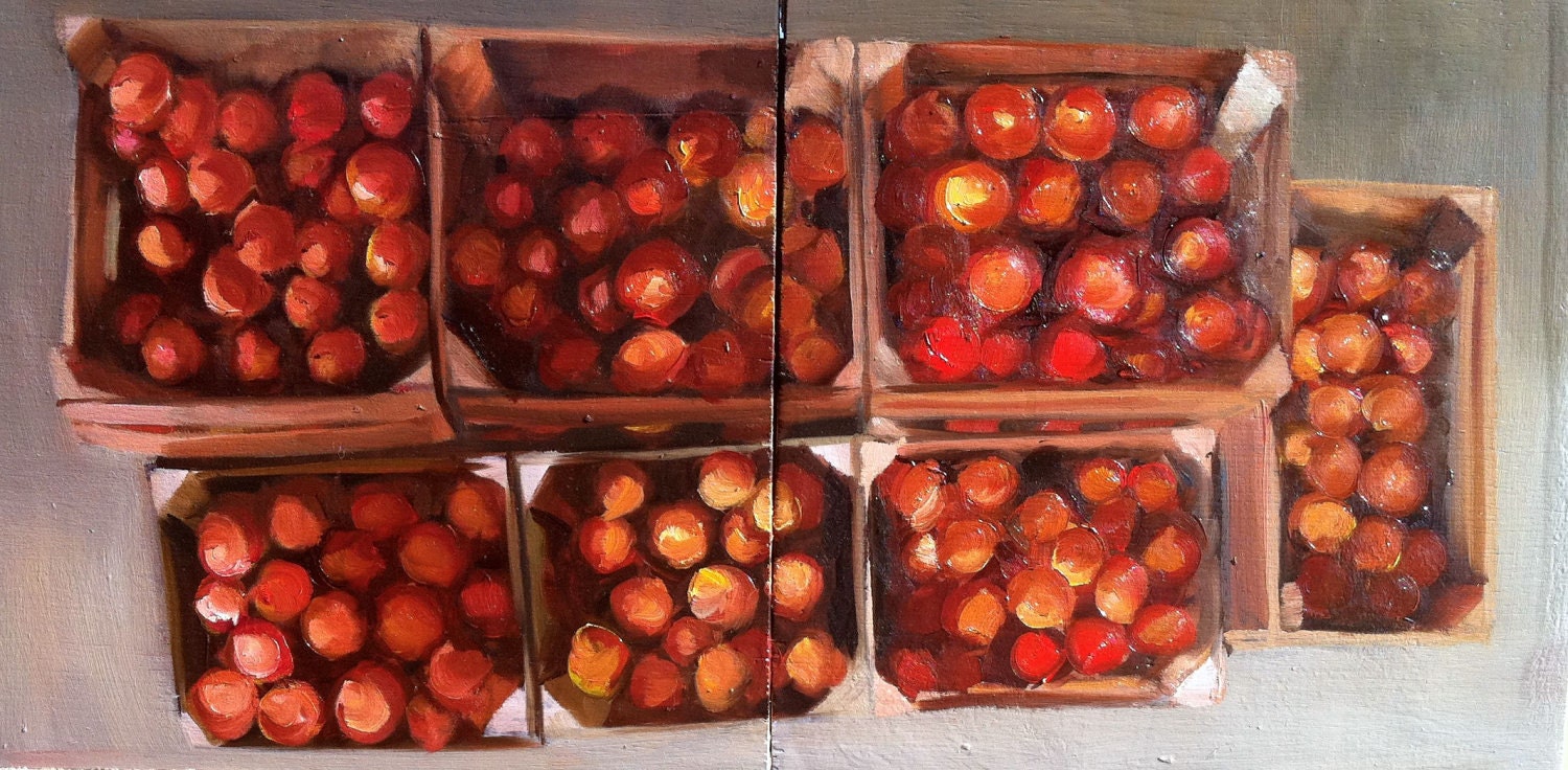 Leila's, 3rd week of March ,2 of 2, 2012, oil on wood, 19x19 cm