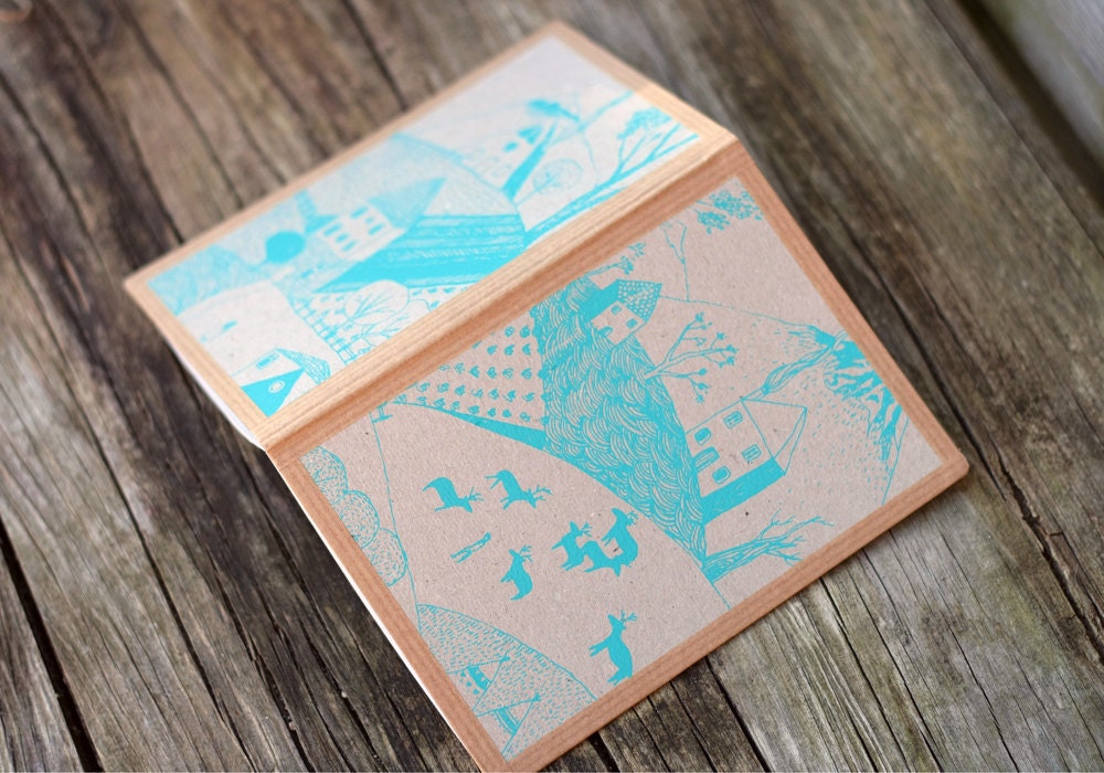 handmade screen printed notebook - LeChosesImprimees