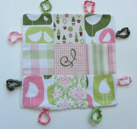 Custom Baby Girl Lovey Hand Embroidered by Dolce Dreams
