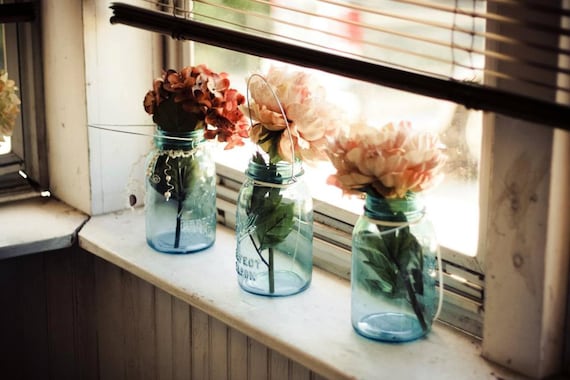 Hydrangea Mason Jar Vase