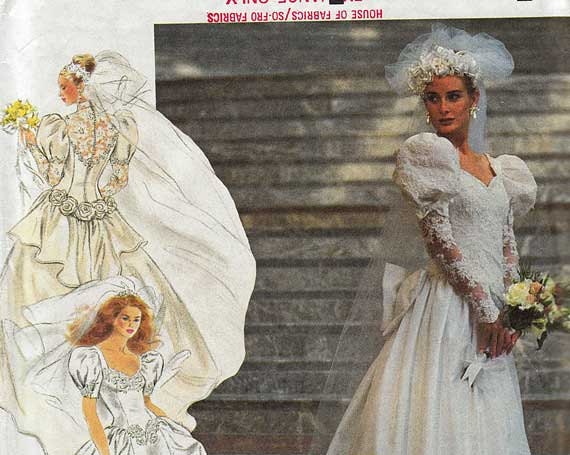 Beautiful Wedding Dress Pattern Simplicity 7429 Lined Bridal Gown Fitted 