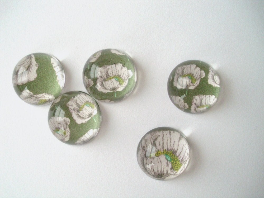 Vintage Flower Magnets, Bubble Magnets Gift Set, Kitchen Magnets, orchid and green, Teacher Gift, Graduation Gift