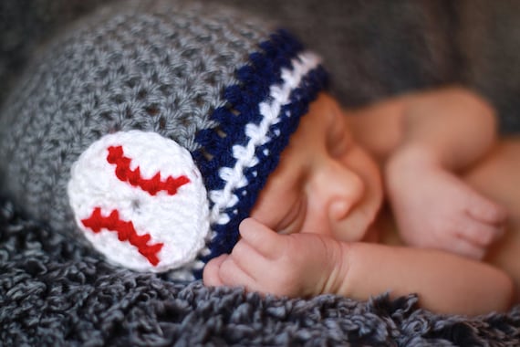 Baby Boy Baseball Beanie (choose your own team) featured in New York Yankees (MLB) 6-12 months