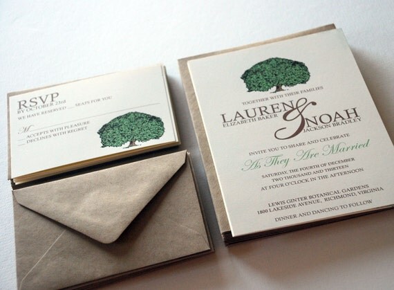 The Lydia Collection Rustic Inspired Woodland Wedding Invitation Set with