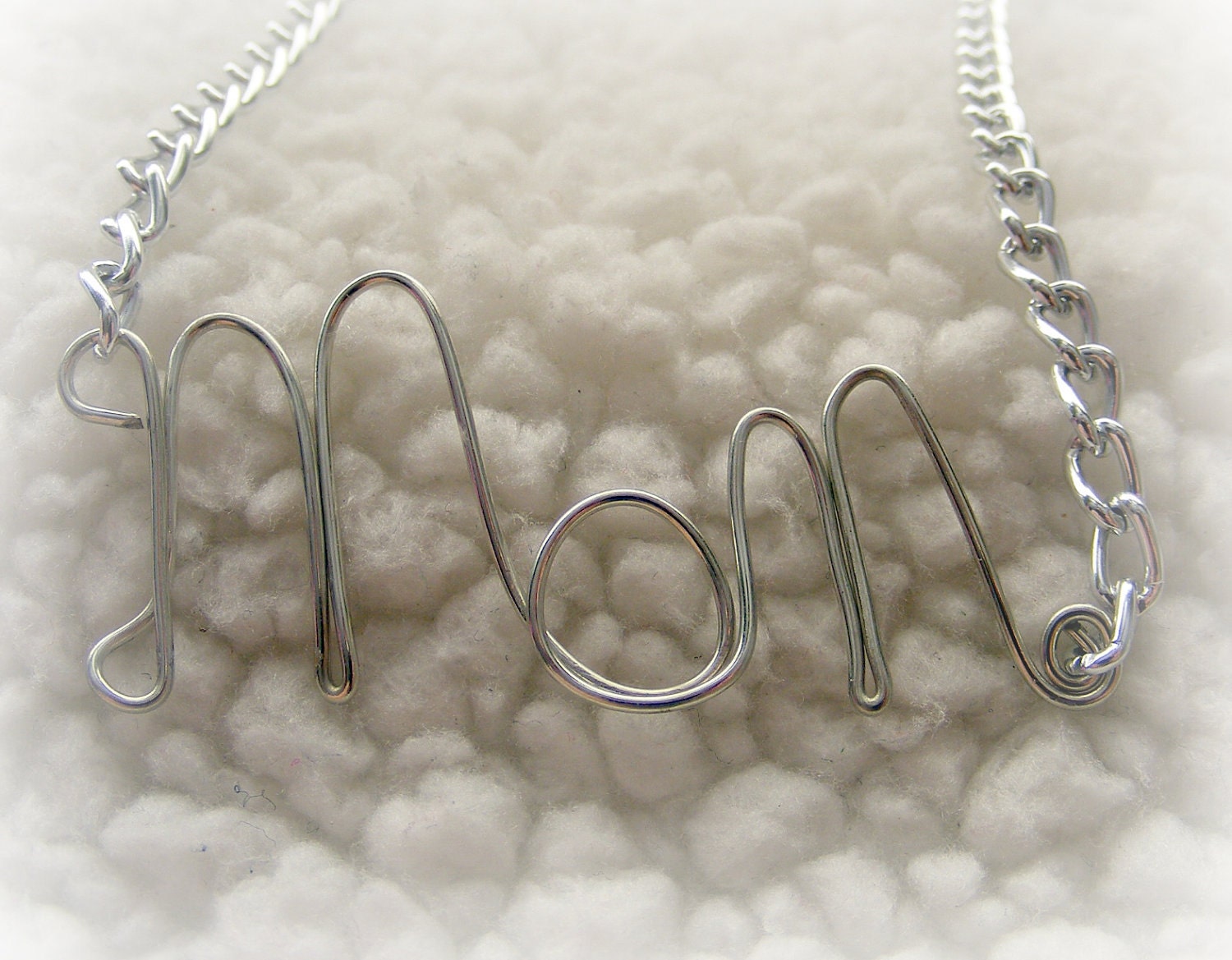 Necklace Custom Hand Wrapped Wire Your Choice of Word,  Name, or Initials