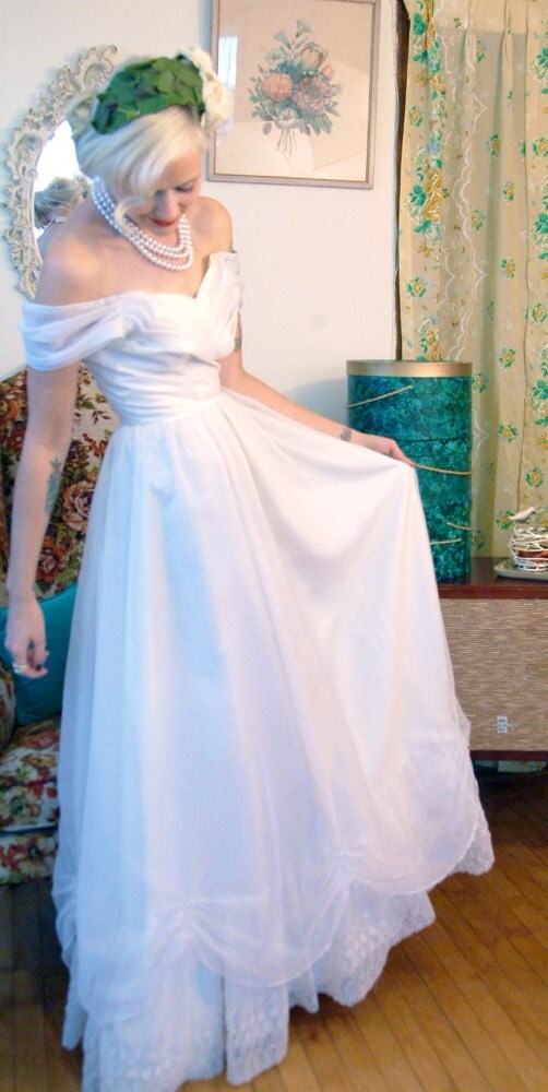 1960s Wedding Vintage Princess 1960s Ivory Wedding Gown Xsmall 
