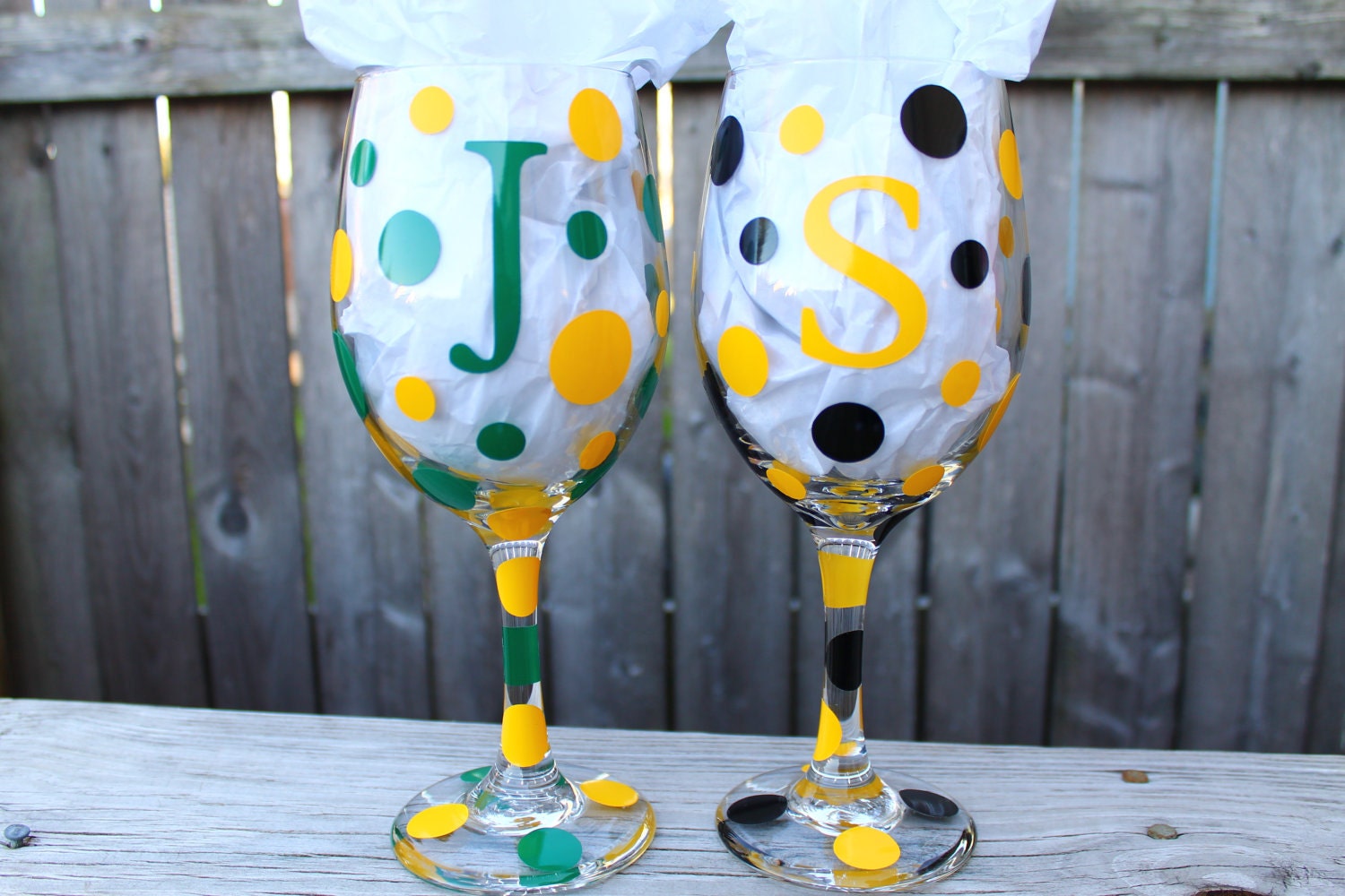 Personalized Green Bay Packers Themed Wine Glass From ahindle78
