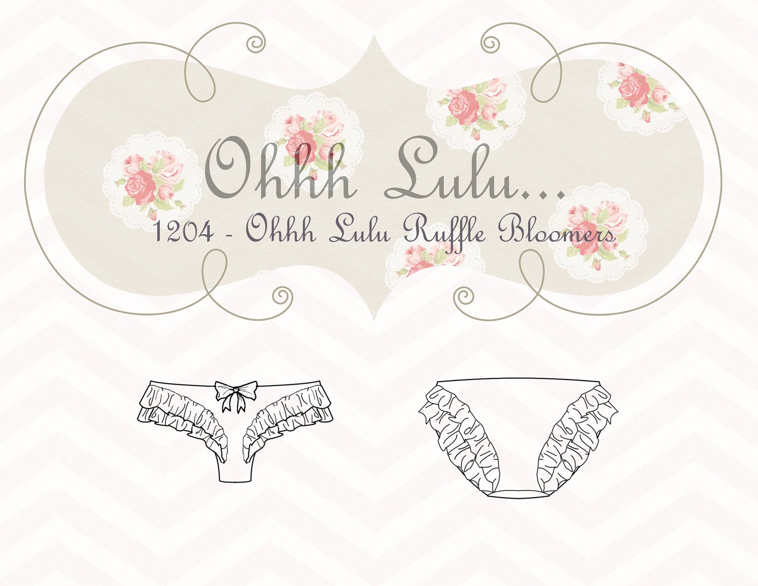 Ohhh Lulu Signature Ruffle Bloomers PDF Sewing Pattern