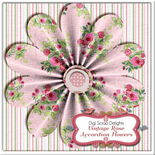 Win the Vintage Rose Accordion Flowers- Maybe a New Trend?